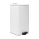 image 1 of Harbour Housewares Square Stainless Steel Kitchen Pedal Bin - 30L - White | White | White