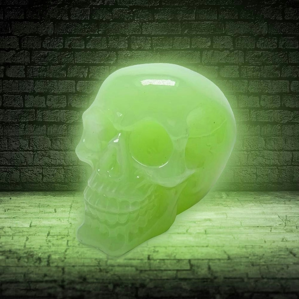 image 1 of Nemesis Now Skull Ornament Glow In The Dark 10cm