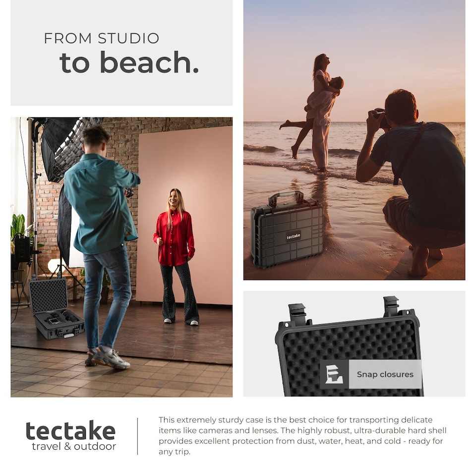 image 1 of Hard Shell Camera Case - foam inserts, waterproof, temperature resistant | Black | black | 1