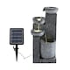 image 1 of Living and Home 4-Tier Solar Water Fountain Rockery for Outdoor Garden | Black