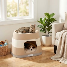 Dog Cat Pet Home Kitten Kennel Animal Shelter Weatherproof Indoor Outdoor House | Multi | Mocca | 1