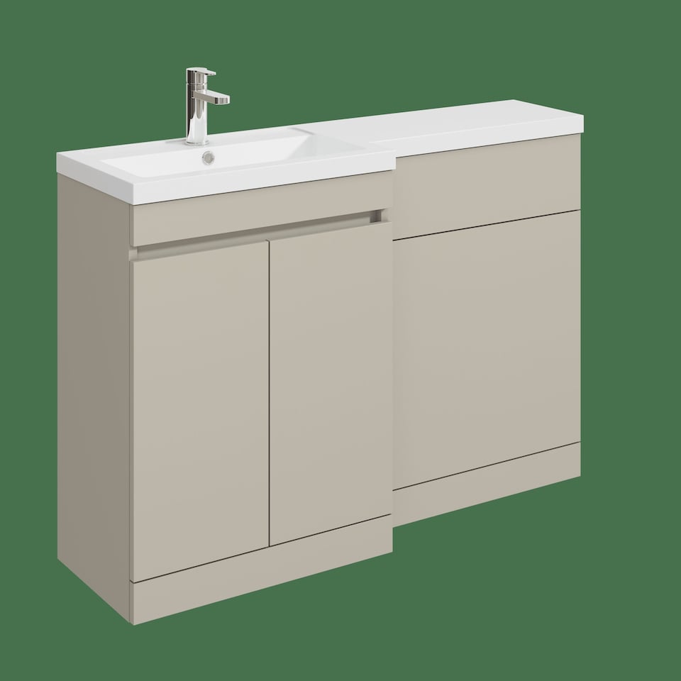 image 1 of Balterley Floor Standing Compact Unit with Left Hand Polymarble Basin