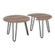 image 1 of Athens Duo Coffee Table Set - L60 x W100 x H44 cm - Medium Oak Effect/Black Brown