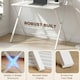 image 6 of HOMCOM Folding Desk with 2-Tier Shelf for Home Office | White