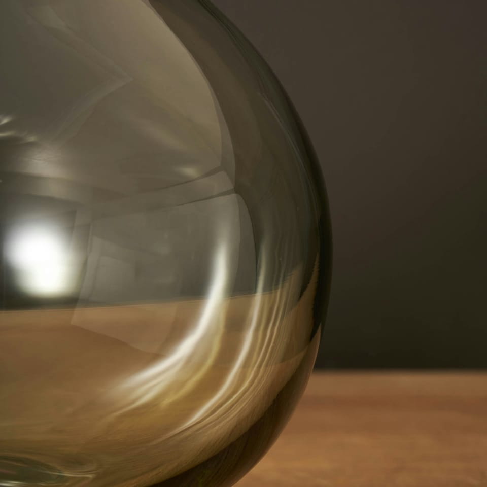 image 1 of BHS Recycled Round Glass Vase, Green
