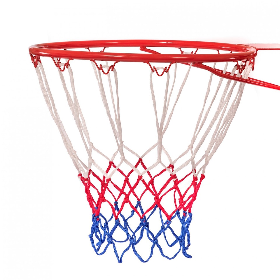 image 1 of Heavy Duty Wall Mounted Full Size Red Basketball Hoop Rim and Net