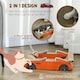 image 5 of PawHut Car-shaped Cat Scratcher Cardboard 2 in 1 with Catnip, Red