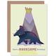 image 1 of Dinosaur Triceratops Kids Child Birthday Card