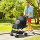 image 6 of PawHut Pet Stroller Dog Foldable Travel Carriage with Reversible Handle, Grey