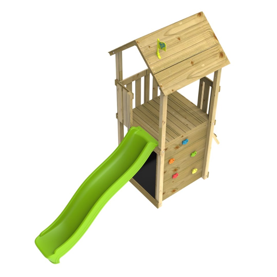 image 1 of TP Skywood Wooden Tower Climbing Frame with Ripple Slide - FSC® certified