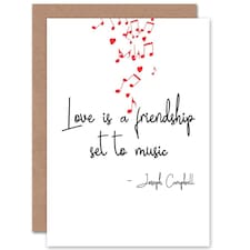Love Is Music Anniversary Valentines Day Card