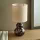 image 7 of Maura Brown Tortoise Glass Table Lamp Brown