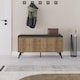 image 2 of Decortie Dune Shoe Storage Bench 107x35x55cm Dark Oak Effect