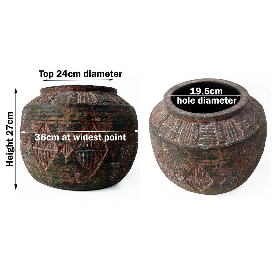 image 1 of 27cm x 36cm Aztec Diamond Large Planter
