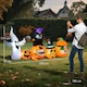 image 7 of Outsunny 8 FT Blow Up Halloween Inflatables Pumpkin Ghost and Cat Combo