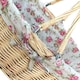image 3 of Large Swing Handle Shopper With Garden Rose Lining Wicker Basket | Multi | Garden Rose | L