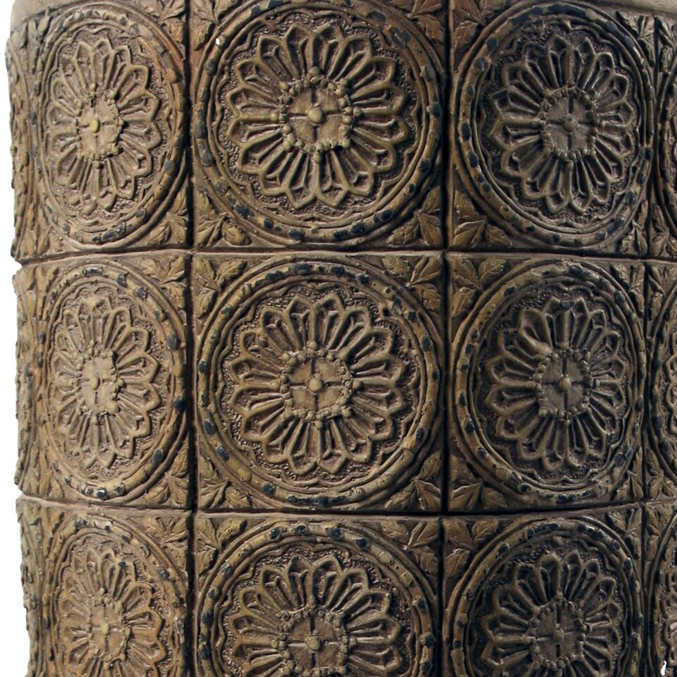 image 1 of 40cm x 21.5cm Zandi Flowers Composite Large Planter | Brown