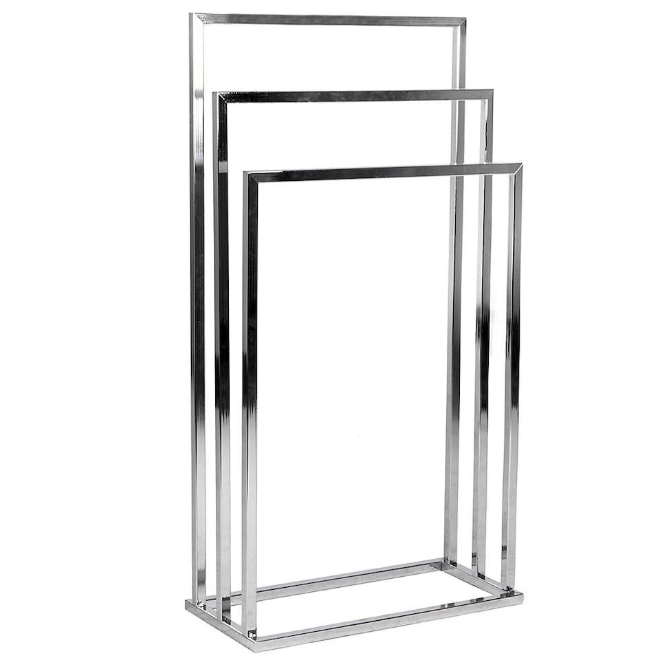 image 1 of Bath Vida 3 Tier Towel Stand Holder Bathroom Unit - Square Shaped