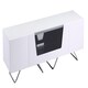 image 2 of Chromium TV-Stand with 1 Flap & 2 Drawers White White | White