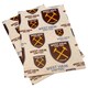 image 2 of West Ham United FC Crest Gift Wrap Sheets - Claret Red/White - One Size