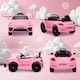 image 9 of AIYAPLAY Volkswagen Beetle Licensed Ride on Car, 12V Kids Electric Car with Remote Control, 4 Spring Suspension Wheels, Soft Start, Headlights, FM Radio, Music, Horn, Pink