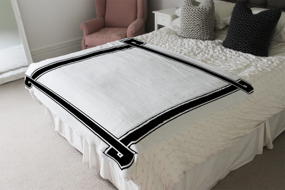 image 1 of Greek Frame Blanket | Multi