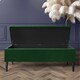 image 2 of Paris Plain 137cm Ottoman Storage Bench - Plush Velvet Shoe Bench - Forest Green Upholstery Footstool with Storage
