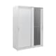 image 1 of Adore Matt White Sliding 2 Door Wardrobe 120cm with Mirror White
