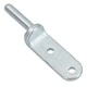 image 5 of 12.5mm Bolt On Gudgeon Tailboard Hinge Pin for Trucks Trailers Zinc Plated 20pc Silver