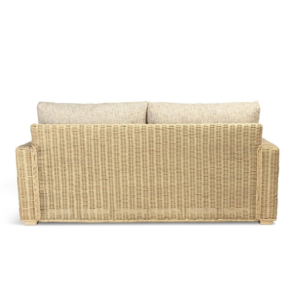 image 1 of Desser Burford Natural Wash 3 Seater Rattan Sofa Set in Farrow - Conservatory Sofa Suite