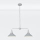 image 5 of First Choice Lighting Set of 2 Maxwell Flint Grey Chrome 2 Light Bar Ceiling Pendant Lights Grey | Grey