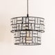 image 2 of ValueLights Elise Acrylic Black 2 Tier Lamp Shade | Black