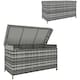 image 1 of Outsunny 627 L Rattan Garden Storage Box with Gas Lift Lid and Wheels Grey | Dark Grey | 153 x 69 x 85 cm