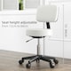 image 6 of HOMCOM Adjustable Swivel Salon Chair Padded Seat Back 5 Wheels White