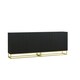 image 1 of Black Sideboard 200cm Fluted Doors Gold Frame Modern Storage Unit