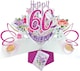 image 1 of Second Nature Female 60th Birthday Pop Up Card with Flowers