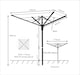 image 6 of JVL 4 Arm Aluminium Rotary Airer 40 Metre, Grey