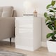 image 2 of Gloss 3 Drawer Bedroom Storage Cabinet | Multi | White Carcass Gloss White Drawers | 1