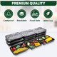 image 7 of Black 4 Compartment Meal Prep Containers With Lid Plastic Microwave Safe Food Storage Box 30pc