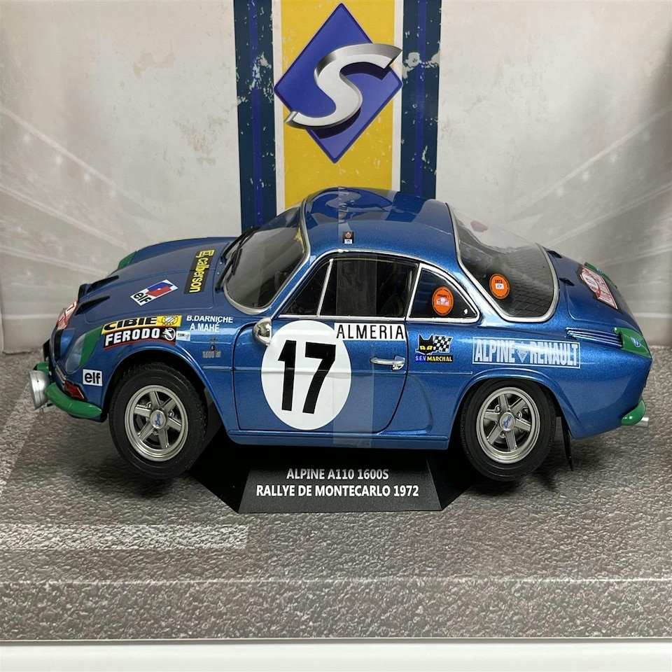 image 1 of Alpine A110 1600S Rallye Montecarlo 1972 Darniche Mahe #17 1:18 Solido 1804206