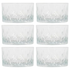 LAV Odin Glass Snack Bowls - 9.5cm - Pack of 6 Clear