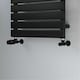 image 2 of Stirling Bold - Black Thermostatic Radiator Valve & Installation Kit Angled 15mm
