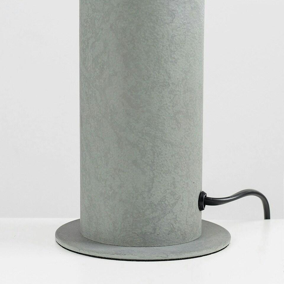 image 1 of ValueLights Uplighter Cement Grey Floor Lamp and GU10 Spotlight LED 5W Warm White 3000K Bulb