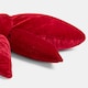 image 3 of OHS Soft Velvet Bow Shaped Cushion Pillow | Red