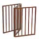 image 8 of Dark Brown Dog Safety Folding Wooden Pet Gate Portable Indoor Barrier