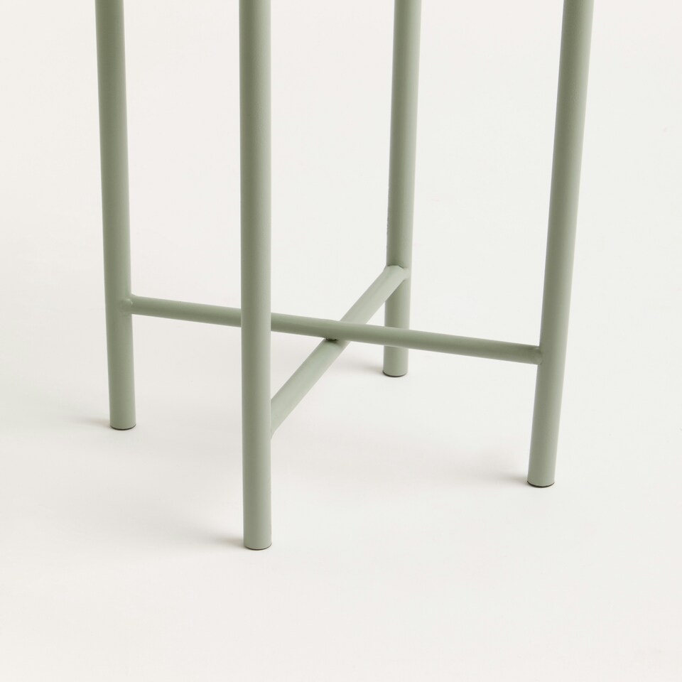 image 1 of Interiors by Premier Contemporary Small Green Floor Standing Planter, Sturdy Outdoor Pot For Flowers, Durable Floor Planter Green