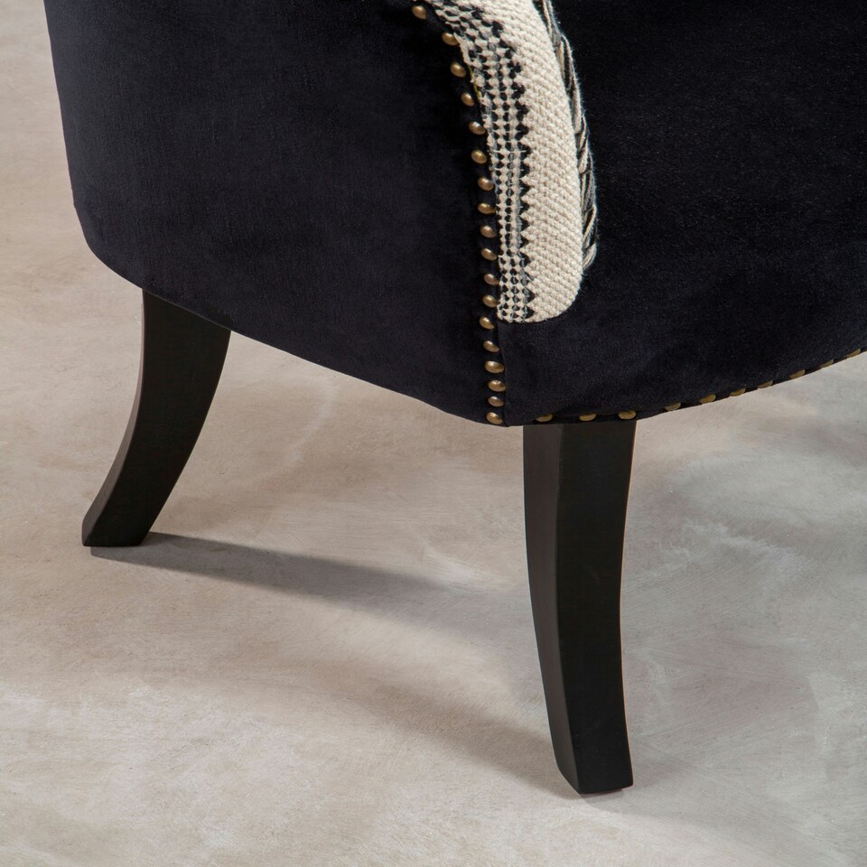 image 1 of Interiors by Premier Cefena Black and White Chair Black