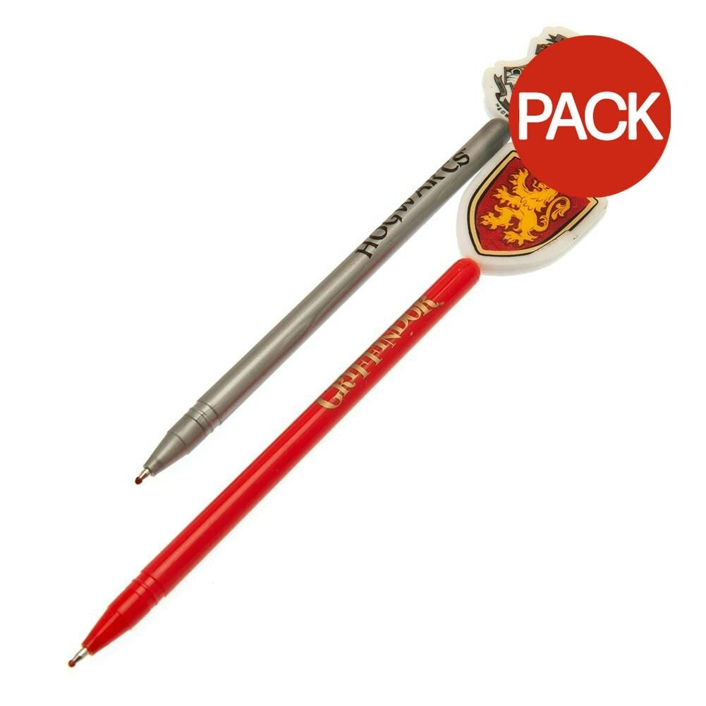 Harry Potter Pen Set (Pack of 2) - Red/Silver - One Size