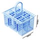 image 2 of SPARES2GO Cutlery Basket Cage for Hisense Dishwasher (Blue, 220 x 208 x 160mm)