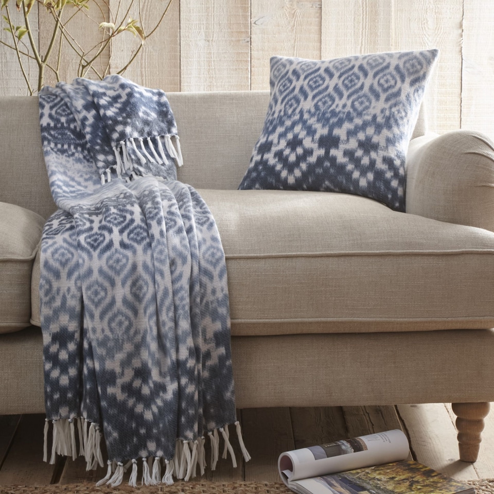 image 1 of Appletree Sakari Filled Cushion Blue